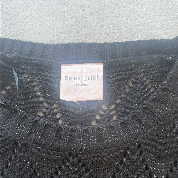 Romeo & Juliet Couture Black Textured Sweater - Picture 2 of 5